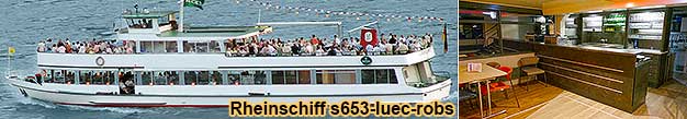 Rheinschiff s653luec-robs Rheinschifffahrt bei Rüdesheim, Bingen, Ingelheim-Freiweinheim, Eltville, Wiesbaden, Mainz, Rüsselsheim, Frankfurt am Main.