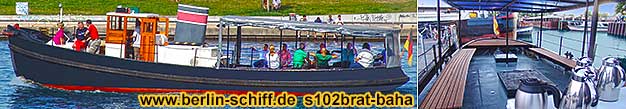 Berlin Rummelsburg Schiff mieten Grillschiff Partyschiff Partyboot Grillboot Rummelsburg Jannowitzbrücke Friedrichshain Moabit Historischer Hafen
