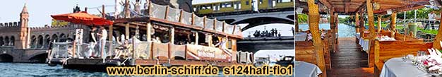Berlin Oberbaumbrücke Schiff mieten Grillschiff Partyschiff Partyboot Grillboot Floss